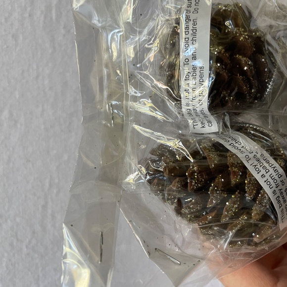 Pinecone Ornaments with Glitter & Beads, Set of 24, NWT - Picture 12 of 16